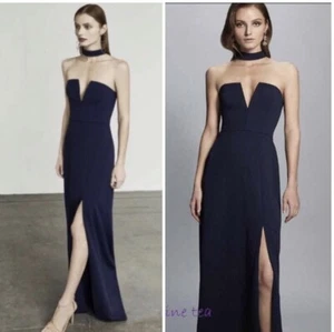 NEW BCBG MAXAZRIA ELIAS FRONT SLIT GOWN MAXI DRESS SZ 10 $338.00 - Picture 1 of 12