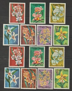 1984 Vietnam Stamps Orchids Scott # 1378-1384 Imperf. + Perforated MNH    - Picture 1 of 1