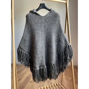 Toast Womens Merino Wool Alpaca Blend Hooded Poncho - Picture 1 of 9