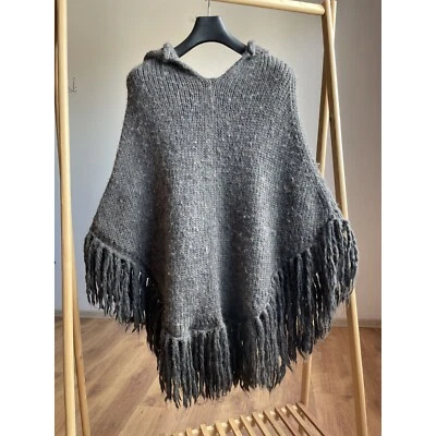 Toast Womens Merino Wool Alpaca Blend Hooded Poncho - Image 1 of 4