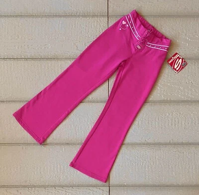 Pantalones acampanados vintage Skechers corazones estrás rosa blanco talla 6X nuevos con etiquetas Foto 1 de 2