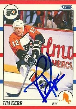 Tim Kerr autographed Hockey Card (Philadelphia Flyers) 1990 Score #177 - Image 1 of 1