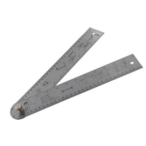 Silverline 600mm Easy Measurement Finder Protractor Foldable Ruler 783421 Pt