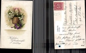 151324,Namenstag Blumenkorb Schleife Blumen  - Picture 1 of 1