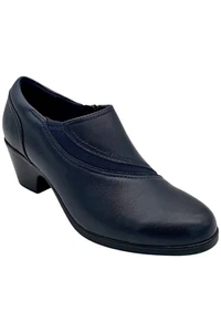 Clarks Collection Women's Leather Emily 2 Dove Block Heeled Navy - Picture 1 of 3
