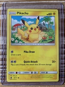 Pikachu 30/111 Non Holo Common Crimson Invasion Pokemon Card NM - Picture 1 of 1