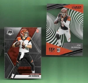 BEIDES! JOE BURROW-CINCINNATI BENGAL ROOKIE RC LOT! 2020 CLEAR VISION/MOSAIC - Bild 1 von 2