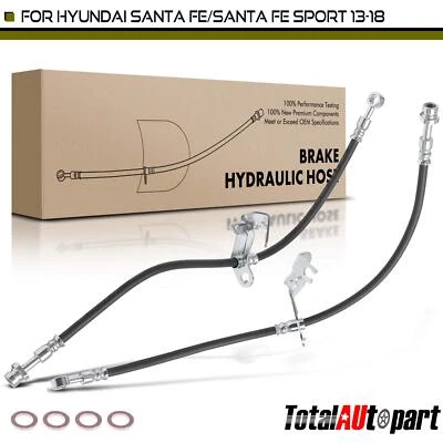 Manguera hidráulica de freno delantera 2 piezas para Hyundai Santa Fe 13-18 Santa Fe Sport Foto 1 de 4