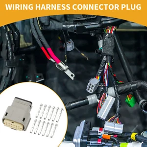 12 Pin Wiring Harness Connector Plug for Harley Davidson Plastic 1 Set - Picture 1 of 6