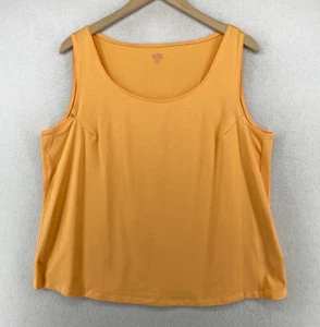 EILEEN FISHER Tank Top 1X Plus Organic Cotton Stretch Jersey Shell Orange USA - Picture 1 of 12