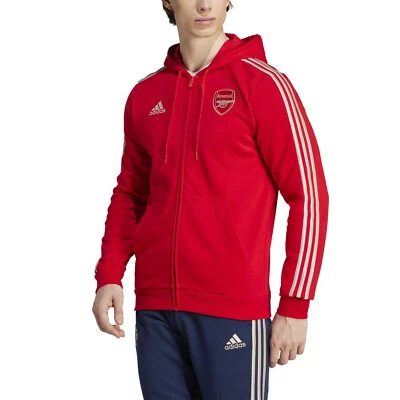 NWT Adidas Men's Arsenal FC DNA Full Zip Hooded Track Jacket HZ2070 - Image 1 of 4