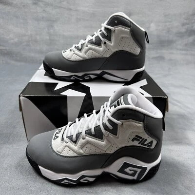Zapatos de baloncesto Fila MB (GS) gris blanco negro 3BM02072-101 jóvenes grandes niños NUEVO Foto 1 de 4