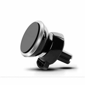 Magnetic Air Vent Mount 6 Magnets - incl 5 Plates - Black/Silver - UK STOCK! - Zdjęcie 1 z 3