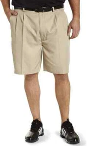 Men's Sz 54 REEBOK GOLF CONTINUOUS COMFORT WAISTBAND SPEEDWICK SHORTS - KHAKI - Picture 1 of 10