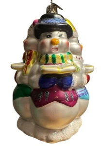 Christopher Radko ‘Singing in Winter Wonderland’ Snowmen Ornament 5.5" Vintage - Picture 1 of 9
