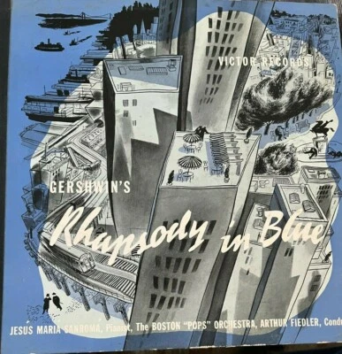 GERSHWIN Rhapsody In Blue Sanroma Fiedler Boston Pops Victor M-358 2x78 12" - Image 1 of 3