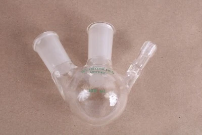 Chemglass 100mL 2-Neck Flask, 24/40 Joint Size, Airfree, Schlenk AF-0530-06 - Image 1 of 4