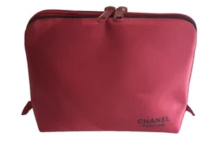 Chanel Parfums Burgundy/Dk Red Satin Make-up/Travel Bag Does NOT Contain Perfume - Picture 1 of 9