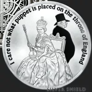 Trono de marionetas a prueba de plata 2022 .999 caja de certificado de autenticidad puro escudo de plata SSG limitado - Imagen 1 de 22