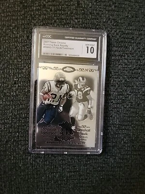 2007 Topps Chrome Football Tomlinson & Faulk #RBRD-TF - CGC 10 - GS583 - Image 1 of 2