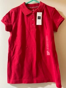 NEW Gap Kids RED * SZ 6-7 / Small * GOLF POLO Collared Tee Shirt TOP - NWT - Picture 1 of 4