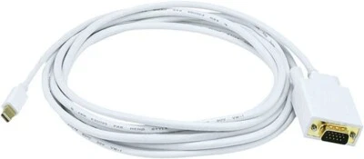 MONOPRICE - #6004. 10ft 32 AWG MiniDisplayPort to VGA Cable - White - Image 1 of 3