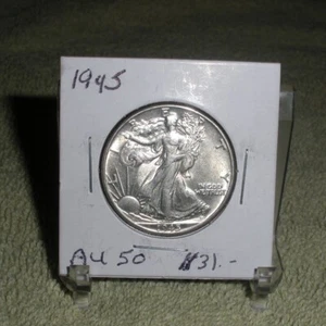 1945 50C Walking Liberty Half Dollar in Choice AU Condition #3746 - Picture 1 of 4