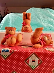Vintage 1982 NIB Lucy & Me Set of 3 Tumbling Porcelain Teddy Bears Lucy Rigg - Picture 1 of 12