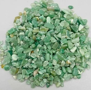 Green Adventurine Tumbled Gemstone Chips 1 oz - Picture 1 of 1