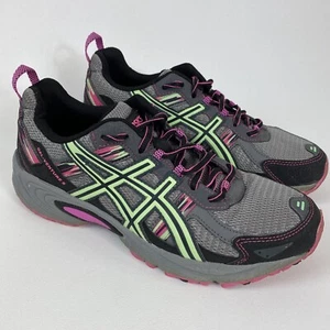 Asics Shoes Womens 9.5 Gel Venture Athletic Low Sneakers Gray Multicolor Mesh - Picture 1 of 17