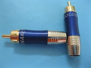 4 piezas Enchufe RCA Enchapado en Oro Color Azul Audio Video Adaptador Macho Conector Nuevo - Imagen 1 de 2