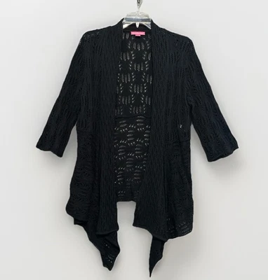 Cardigã feminino suéter crochê arejado aberto médio 14/16 fada feminino - Imagem 1 de 4