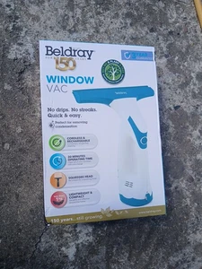 Beldray Cordless Window Vac-No Drips-No Streaks-Squeegee Head-Rechargeable-30min - Picture 1 of 5