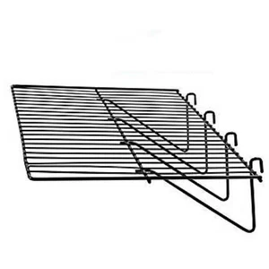 12 In. D X 24 In. L Slatwall and Gridwall Panel Display Shelf in Black (Pack of - Picture 1 of 12