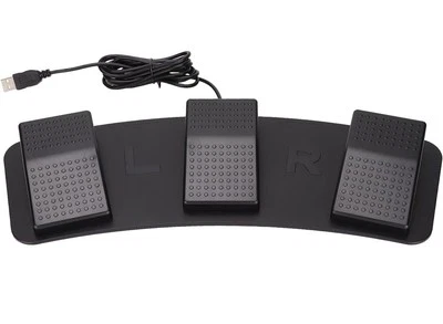 USB Triple Foot Switch Pedal Control PC Computer Game Keyboard Mouse - Image 1 of 3