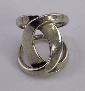 Tone Vineland Sterling Ring RARE Vintage Norwegian Designer Ring 1960s MCM 4.5/5 - Picture 1 of 9