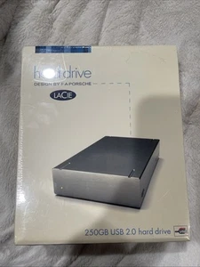 LaCie F.A Porsche 250GB External Portable FireWire Hard Drive Sealed - Picture 1 of 6