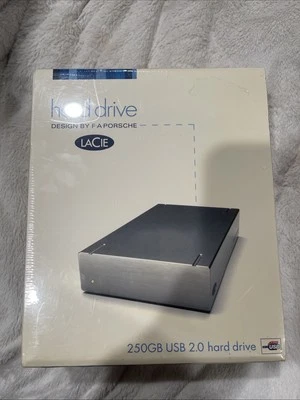 LaCie F.A Porsche 250GB External Portable FireWire Hard Drive Sealed - Image 1 of 4