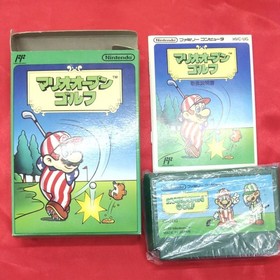 Famicom software Mario Open Golf with box and manual
