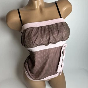 Top cami LM Lulu malla de puntos transparentes coqueta balletcore Y2K Fairycore XS S suave niña - Imagen 1 de 13