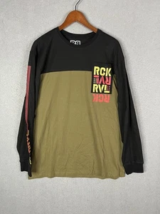 Rock Revival Langarm Pullover T-Shirt Schwarz Army Grün Baumwolle Herren Gr. XL - Bild 1 von 6