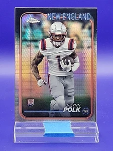 Ja'Lynn Polk 2024 Topps Chrome Prism Refractor Rookie Card SP 🔥 Patriots - Picture 1 of 2