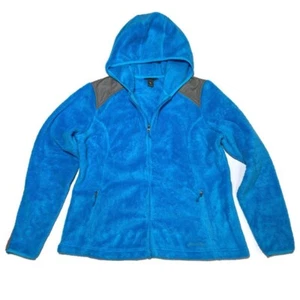 Eddie Bauer Mujer Grande Cremallera Completa Pila Polar Sudadera con Capucha Suéter Chaqueta Azul Exterior - Imagen 1 de 11
