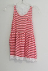 Polo Ralph Lauren Girls Modal Jersey Stripe Tank Top African Red Sz XL (16)-NWT - Picture 1 of 1