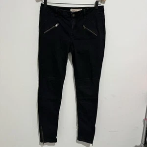 Country Road Womens Black Skinny Leg Jeans Size 10 Casual Cotton Zip Detail - Picture 1 of 10
