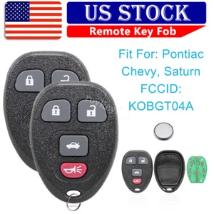 2 Keyless Remote Control Car Key Fob for Saturn Sky 2007 2008 2009 2010 KOBGT04A - Picture 1 of 8