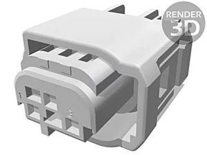 1-967642-1 Steckverbinder: automotive MQS Stecker weiblich PIN: 3 gerade TE C - Picture 1 of 1