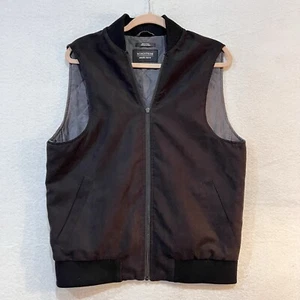 Nordstrom Men’s Full Zip Vest Black Medium - Picture 1 of 7