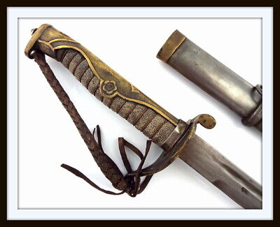 Antique Ww Ii Chinese Manchukuo Officer's Sword, Flags On Grip, Serial Numbered. • 133.50$