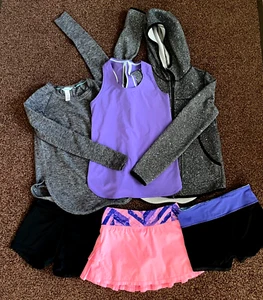 Ivivva by Lululemon Size 10-12 lot (6) Tennis Skort, Shorts,Long sleeve Tops,+ - Picture 1 of 24